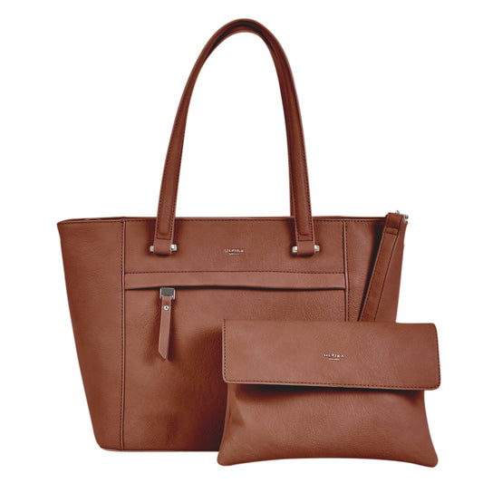 Ulrika Design Handbag 2 in 1 brun